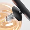 Chehalis Plafonnier, Boule lumineuse Ambre, Fumé, 5 lumières