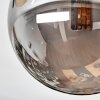 Chehalis Plafonnier, Boule lumineuse Ambre, Fumé, 5 lumières