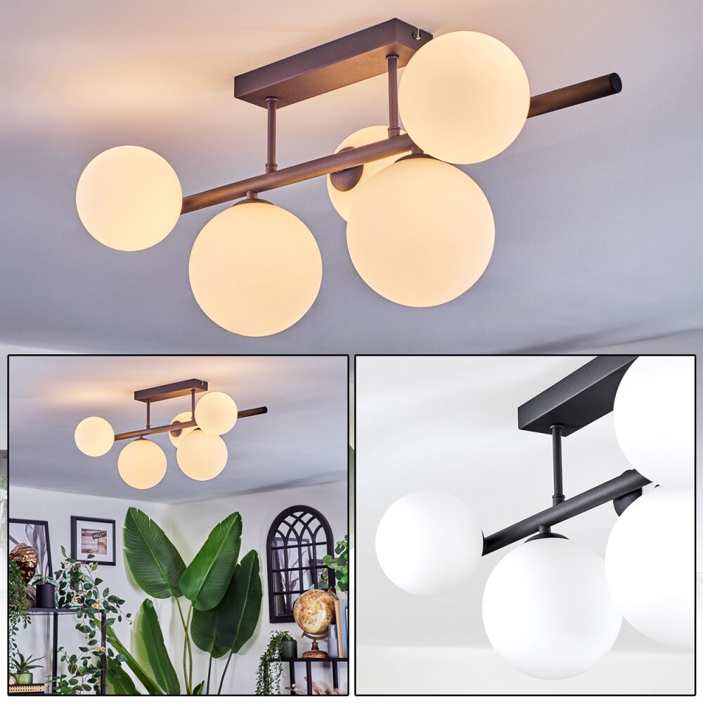 Chehalis Plafonnier, Boule lumineuse Blanc, 5 lumières main product photo