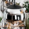Gastor Suspension, Boule lumineuse, Suspension Ambre, Chrome, Clair, Fumé, 6 lumières