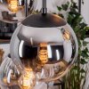 Gastor Suspension, Boule lumineuse, Suspension Ambre, Chrome, Clair, Fumé, 6 lumières