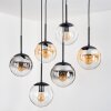 Gastor Suspension, Boule lumineuse, Suspension Ambre, Clair, Fumé, 6 lumières
