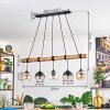 Koyoto Suspension, Boule lumineuse, Suspension Écru, Noir, 5 lumières