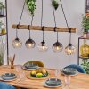 Koyoto Suspension, Boule lumineuse, Suspension Écru, Noir, 5 lumières