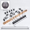 Koyoto Suspension, Boule lumineuse, Suspension Écru, Noir, 5 lumières