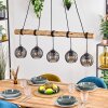 Koyoto Suspension, Boule lumineuse, Suspension Écru, Noir, 5 lumières