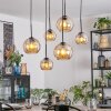 Koyoto Suspension, Boule lumineuse, Suspension Ambre, 6 lumières