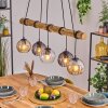 Koyoto Suspension, Boule lumineuse, Suspension Écru, Noir, 5 lumières