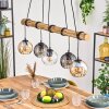 Koyoto Suspension, Boule lumineuse, Suspension Écru, Noir, 5 lumières