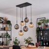 Gastor Suspension, Boule lumineuse, Suspension Ambre, Fumé, 6 lumières