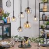 Ripoll Suspension, Boule lumineuse, Suspension Ambre, Clair, Fumé, 6 lumières