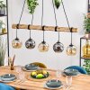 Ripoll Suspension, Boule lumineuse, Suspension Écru, Noir, 5 lumières