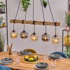 Ripoll Suspension, Boule lumineuse, Suspension Écru, Noir, 5 lumières