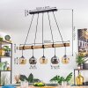 Ripoll Suspension, Boule lumineuse, Suspension Écru, Noir, 5 lumières