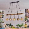 Ripoll Suspension, Boule lumineuse, Suspension Écru, Noir, 5 lumières