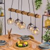 Ripoll Suspension, Boule lumineuse, Suspension Écru, Noir, 5 lumières