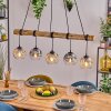 Ripoll Suspension, Boule lumineuse, Suspension Écru, Noir, 5 lumières