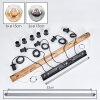Ripoll Suspension, Boule lumineuse, Suspension Écru, Noir, 5 lumières