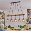 Ripoll Suspension, Boule lumineuse, Suspension Écru, Noir, 5 lumières