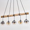 Ripoll Suspension, Boule lumineuse, Suspension Écru, Noir, 5 lumières