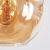 Ripoll Suspension, Boule lumineuse, Suspension Ambre, Fumé, 6 lumières