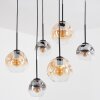 Ripoll Suspension, Boule lumineuse, Suspension Ambre, Clair, Fumé, 6 lumières