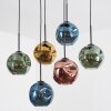 Ripoll Suspension, Boule lumineuse, Suspension Bleu, Or, Vert, Cuivré, 6 lumières