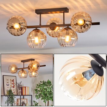 Koyoto Plafonnier, Boule lumineuse Noir, 5 lumières Koyoto Plafonnier, Boule lumineuse Noir, 5 lumières