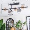 Chehalis Plafonnier, Boule lumineuse Noir, 5 lumières