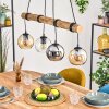 Koyoto Suspension, Boule lumineuse, Suspension Écru, Noir, 4 lumières