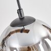 Koyoto Suspension, Boule lumineuse, Suspension Écru, Noir, 4 lumières