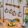 Koyoto Suspension, Boule lumineuse, Suspension Écru, Noir, 4 lumières