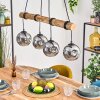 Koyoto Suspension, Boule lumineuse, Suspension Écru, Noir, 4 lumières