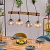 Koyoto Suspension, Boule lumineuse, Suspension Écru, Noir, 4 lumières