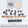 Koyoto Suspension, Boule lumineuse, Suspension Écru, Noir, 4 lumières