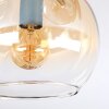 Koyoto Plafonnier, Boule lumineuse Ambre, Clair, Fumé, 5 lumières