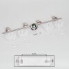 Saire Plafonnier, Spot de plafond Chrome, Nickel mat, 4 lumières