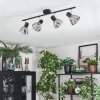 Saire Plafonnier, Spot de plafond Chrome, Noir, 4 lumières