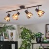 Saire Plafonnier, Spot de plafond Chrome, Noir, 4 lumières