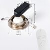 Osran Spot encastrable au plafond, Spot de plafond, Spot encastrable LED Nickel mat, 3 lumières, Télécommandes