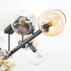 Koyoto Plafonnier, Boule lumineuse Ambre, Clair, Fumé, 8 lumières