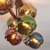 Koyoto Plafonnier, Boule lumineuse Bleu, Or, Vert, Cuivré, 8 lumières