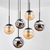 Gastor Suspension, Boule lumineuse, Suspension Noir, 6 lumières