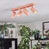 Javel Plafonnier, Spot de plafond Rose, Blanc, 4 lumières