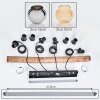 Koyoto Suspension, Boule lumineuse, Suspension Écru, Noir, 4 lumières