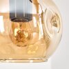 Ripoll Suspension, Boule lumineuse, Suspension Écru, Noir, 4 lumières