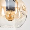 Ripoll Suspension, Boule lumineuse, Suspension Écru, Noir, 4 lumières