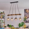Ripoll Suspension, Boule lumineuse, Suspension Écru, Noir, 4 lumières