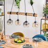 Ripoll Suspension, Boule lumineuse, Suspension Écru, Noir, 4 lumières