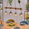 Ripoll Suspension, Boule lumineuse, Suspension Écru, Noir, 4 lumières